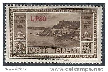 1932 EGEO LIPSO GARIBALDI 1,75 LIRE MH * - RR10906 - Ägäis (Lipso)