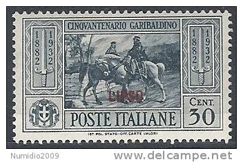 1932 EGEO LIPSO GARIBALDI 30 CENT MH * - RR10906 - Ägäis (Lipso)