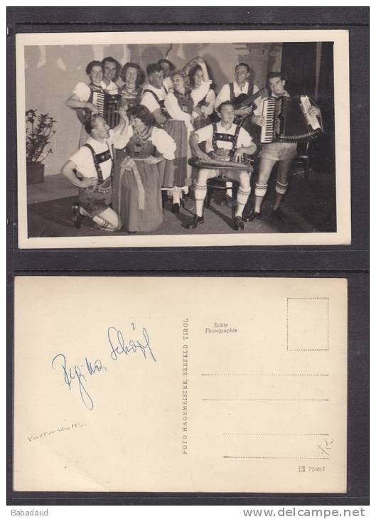 AUSTRIA: TIROL - INNSBRUCK, SEEFELD - VOLKSTUMGRUPPE - Singers, Accordion, Zither(?), Lederhosen - Other & Unclassified