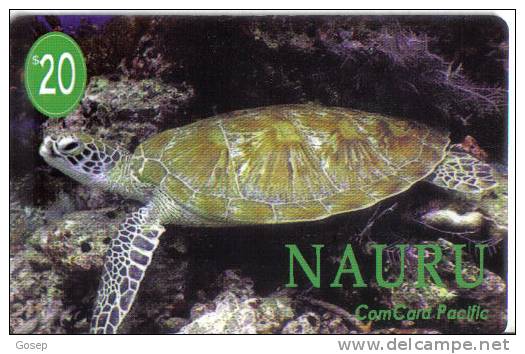 Nauru-turtle Number-(2)-$20-(ct)-used Card=2 Card Prepiad Free - Nauru