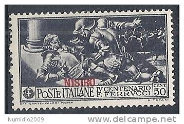 1930 EGEO NISIRO FERRUCCI 50 CENT MH * - RR10916 - Egeo (Nisiro)