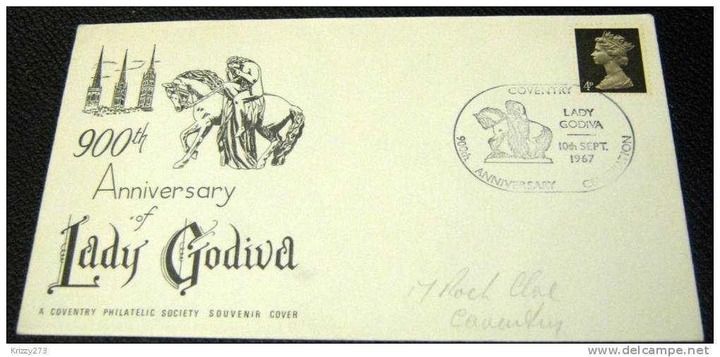 Great Britain 1967 FDC 900th Anniversary Of Lady Godiva - 1952-1971 Em. Prédécimales