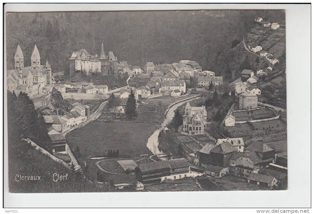 L 9700 CLERF - CLERVAUX, Ortsansicht 1918 - Clervaux