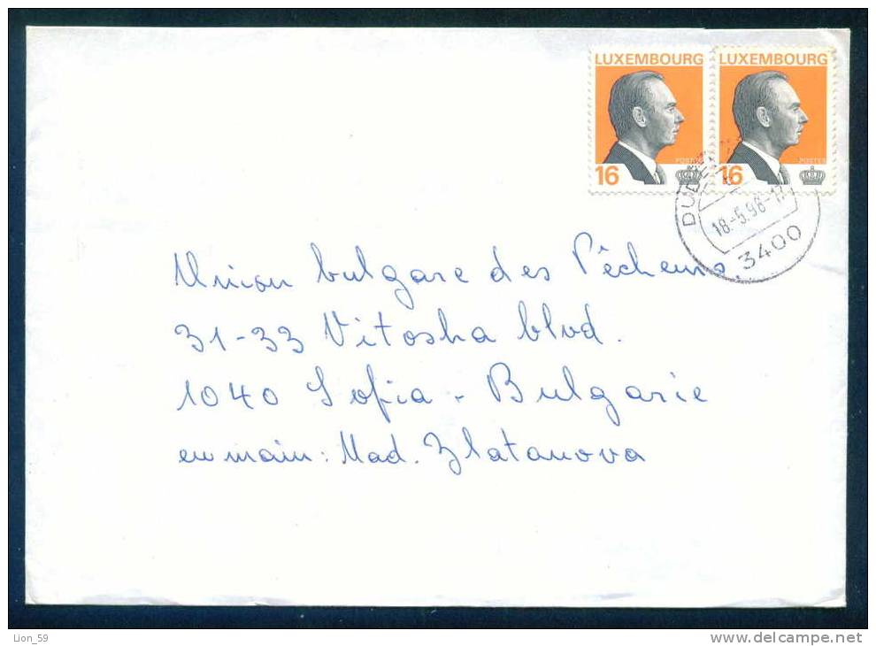 114179 Cover Lettre Brief  1998  - 2 X 16 F. Luxembourg Luxemburg Lussemburgo - Storia Postale