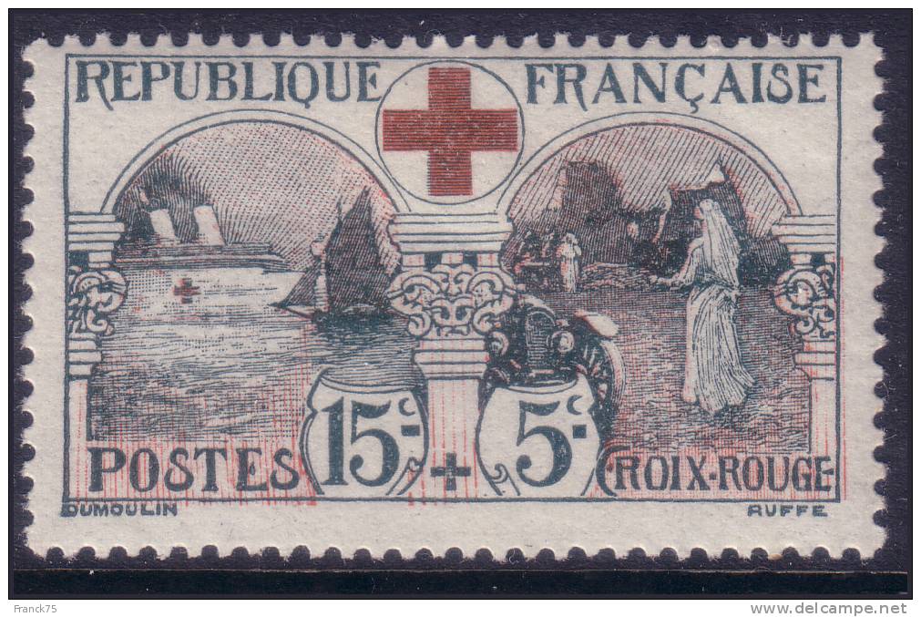 15c+5c Croix-Rouge De 1918 Neuf * TB (Y&T N° 156, Cote: 140€) - Unused Stamps