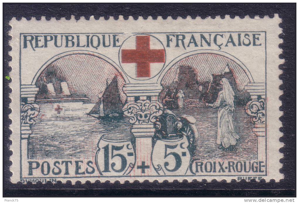 15c+5c Croix-Rouge De 1918 Neuf ** Mais Regommé (Y&T N° 156, Cote *: 140€) - Unused Stamps