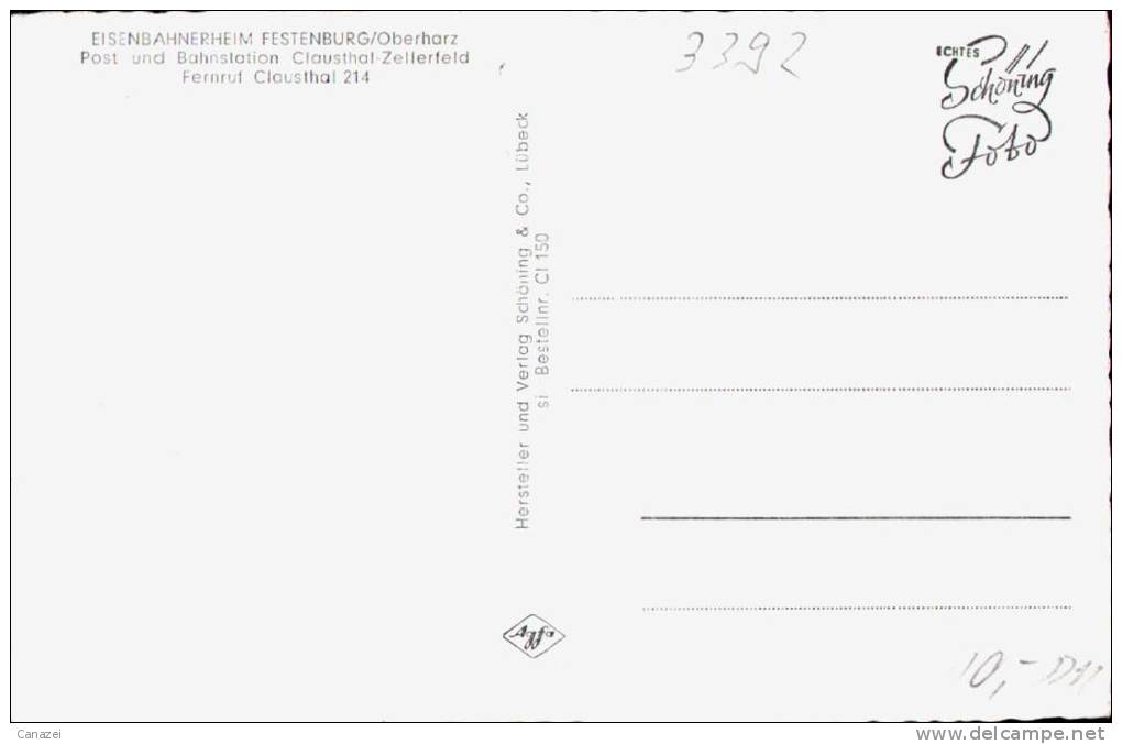 AK Festenburg/Oberharz, Eisenbahnerheim, Ung (Clausthal-Zellerfeld) - Clausthal-Zellerfeld