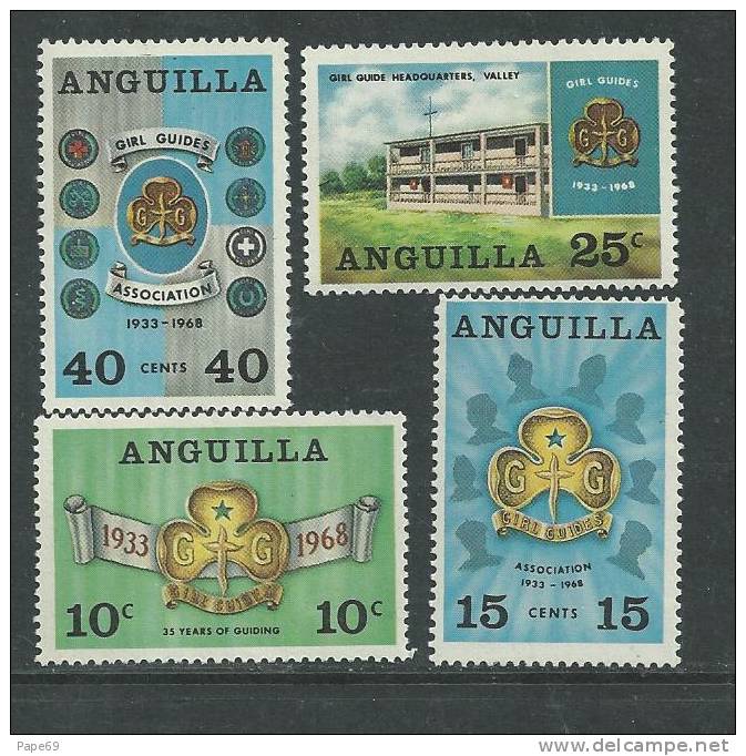 Anguilla N° 24 / 27 XX 35ème Anniversaire Des Guides, Les 4 Valeurs Sans Charnière, TB - Anguilla (1968-...)