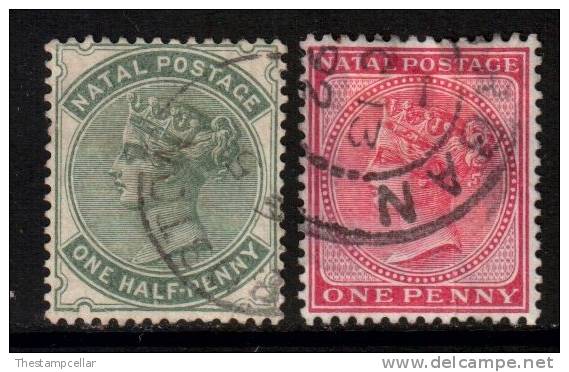 South Africa Natal 1882 Victoria 1/2d & 1d Used - Natal (1857-1909)