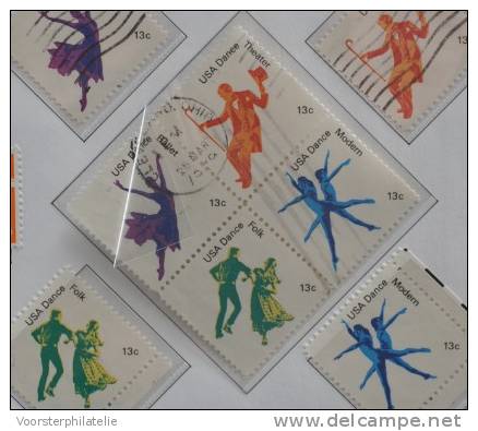 68-2-6++USA DANCE++FOLK,THEATER,BALLET,MODERN++1 ITEM 8 STAMPS!!++SEE  PICTURE - Used Stamps