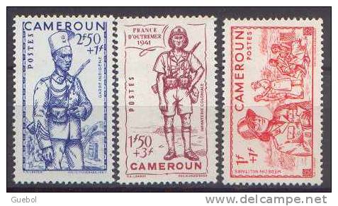 Détail De La Série Défense De L'Empire ** CAMEROUN N° 197 à 199 - 1941 Défense De L'Empire