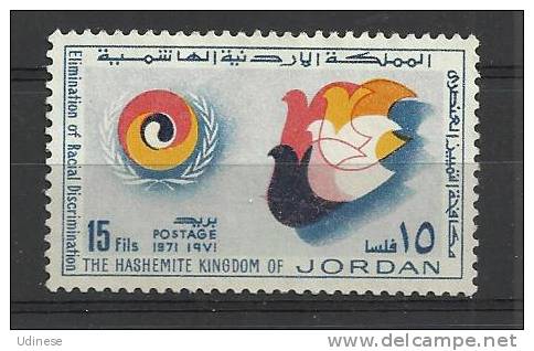 JORDAN 1971 - RACIAL DISCRIMINATION - MNH MINT NEUF NUEVO - Jordanie