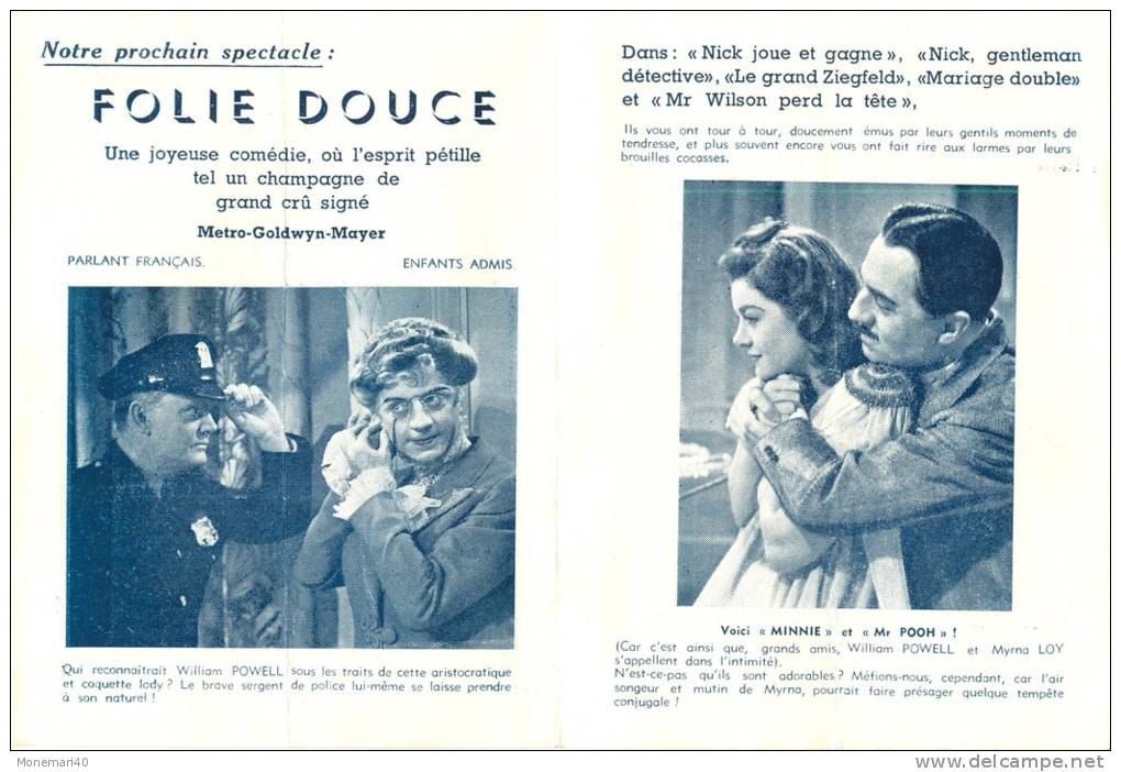 Programme Du Forum, La Plus Belle Salle De Liège (Belgique) - BALALAÎKA (Nelson Eddy) - Années 1947-48 - Programs