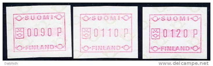 FINLAND 1982 First Issue 3 Different Values MNH / ** .  Michel 1 - Viñetas De Franqueo [ATM]