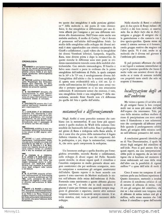 Enciclopedia delle Scienze Biologiche - !961 - La materia Vivente- vol. n°01- L'Essere Vivente - Prima Edizione