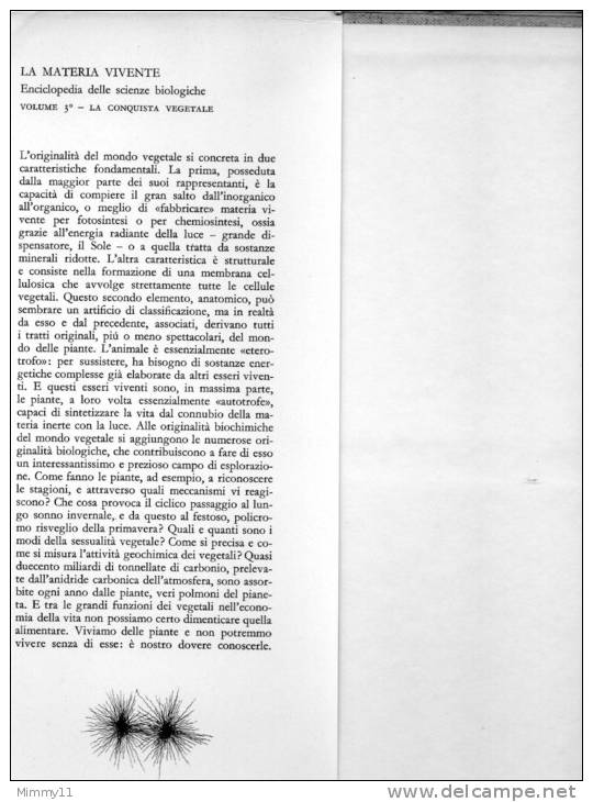 Enciclopedia Delle Scienze Biologiche - !961 - La Materia Vivente- Vol. N°03- La Conquista Vegetale- Prima Edizione - Enciclopedie