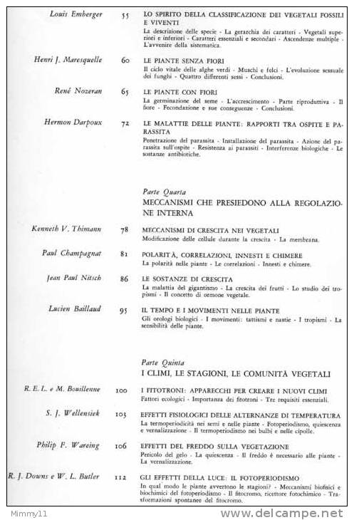 Enciclopedia delle Scienze Biologiche - !961 - La materia Vivente- vol. n°03- La conquista vegetale- Prima Edizione