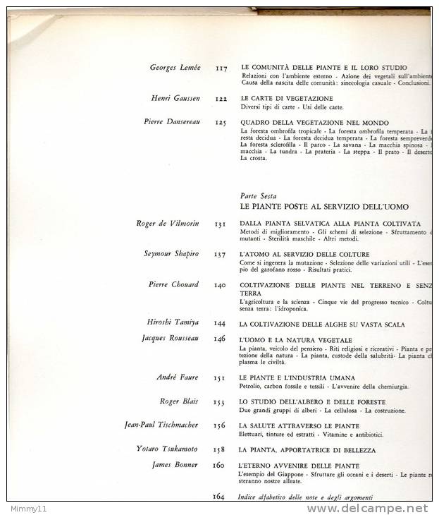 Enciclopedia delle Scienze Biologiche - !961 - La materia Vivente- vol. n°03- La conquista vegetale- Prima Edizione