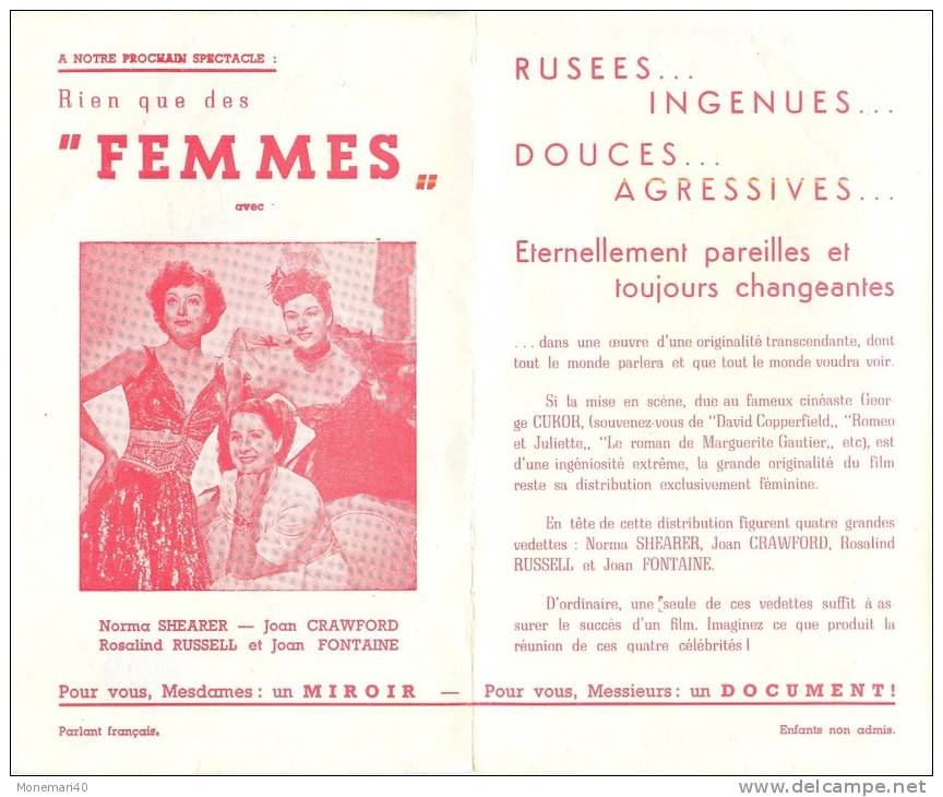 Programme Du Forum, La Plus Belle Salle De Liège (Belgique) - LA PLUIE QUI CHANTE (Robert Walker) - Années 1947-48 - Programs