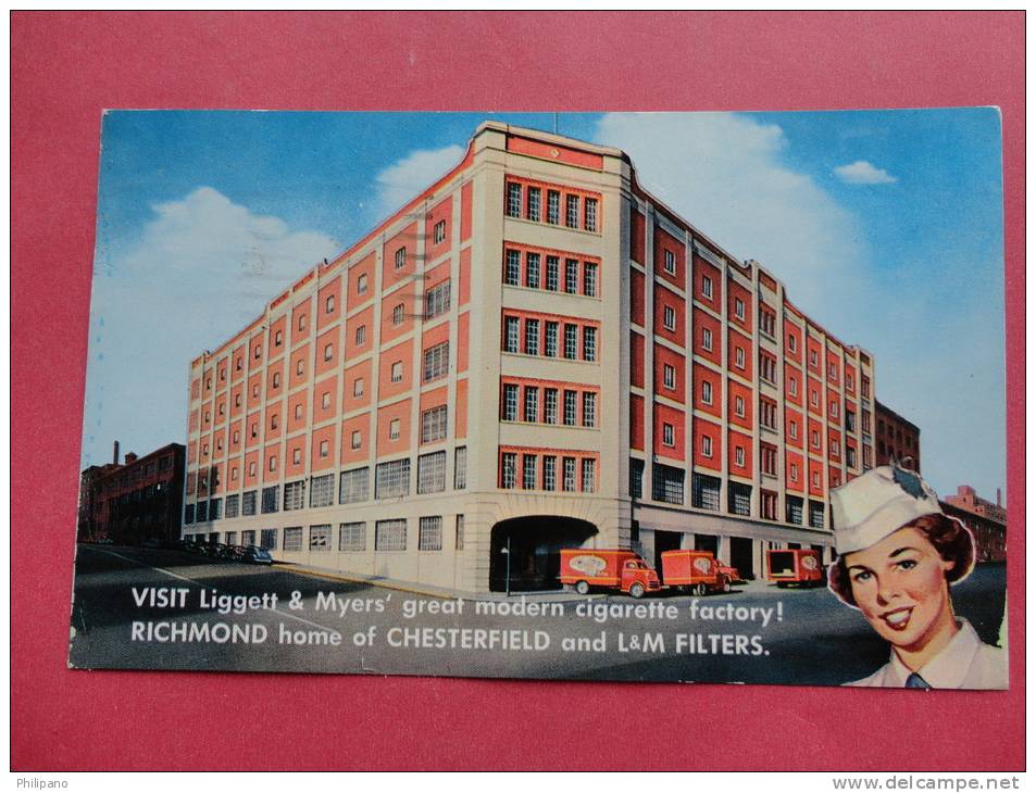 Cigarette Factory  Chesterfield & L & M  > VA - Virginia > Richmond  1960 Cancel== =  = = = = = Ref 700 - Richmond