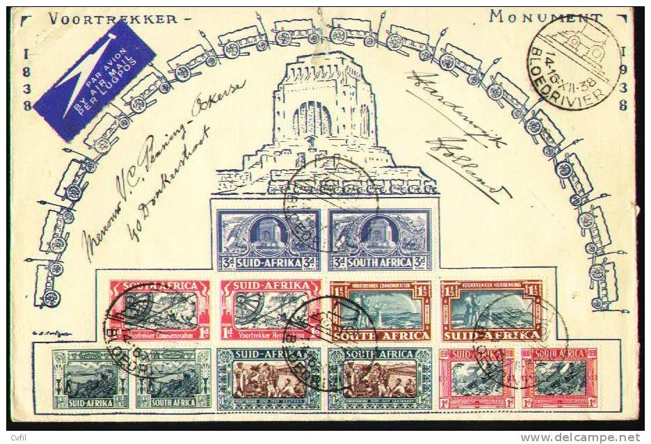 SOUTH AFRICA 1938 - FDC With The Issue For The Voortrekker Monument, Circulated - FDC