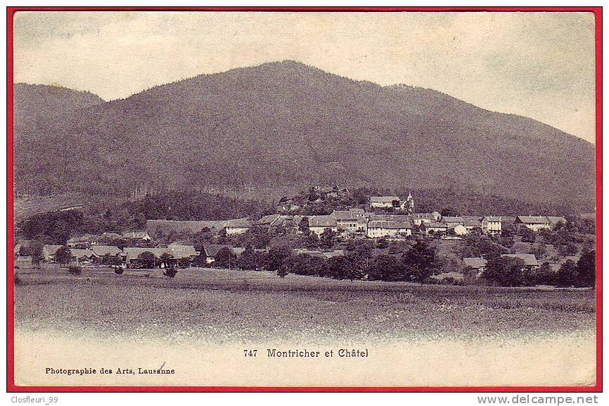 Montricher Et Chatel En 1905. Vue Disparue Aujourd´hui. Oblit. Montricher 2.VIII.05 - Montricher