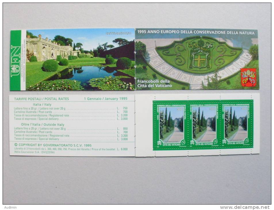 Vatikan  1146/9 MH 0-5 ** Booklet 0-5 ** MNH, Europäisches Naturschutzjahr - Markenheftchen