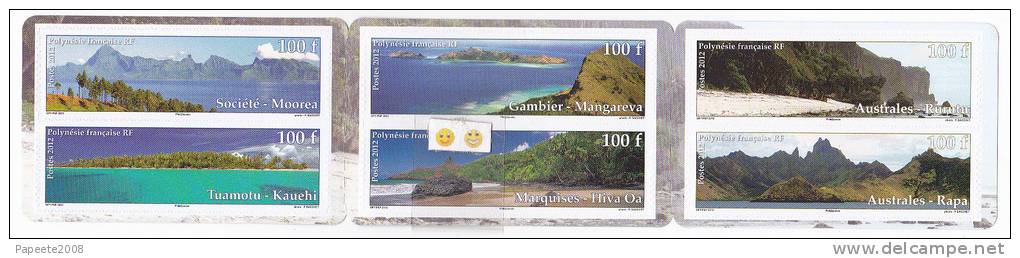 Polynésie Française / Tahiti - Paysages De Polynésie - Carnet De 6 Timbres - Neufs - Other & Unclassified