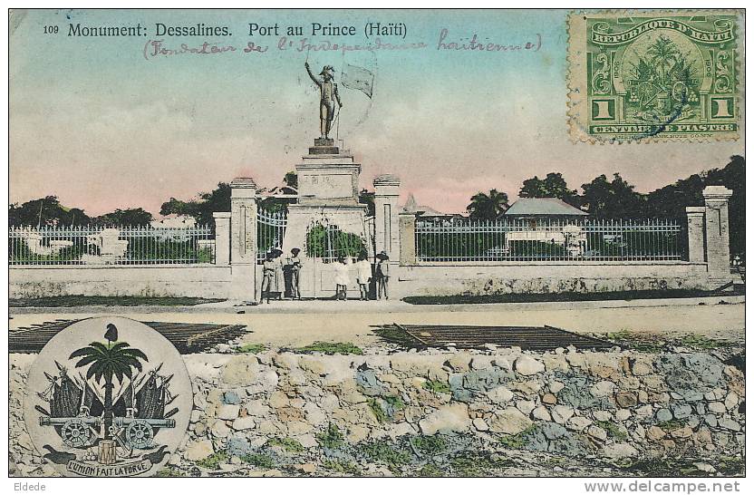 Haiti Port Au Prince Monument Dessalines Carte Maximum Armes Haiti - Haiti