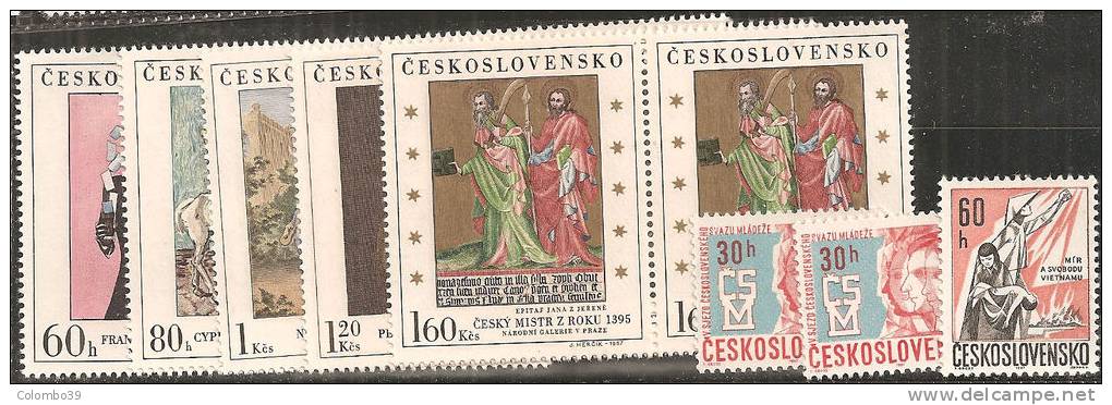 Cecoslovacchia 1967 Nuovo** - Yv.1537x2 +1538 +1601/05x2 - Nuovi