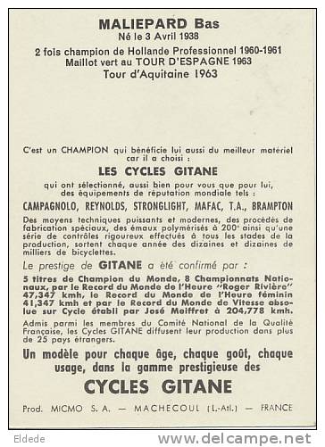 Willemstad Bas Maliepard Cyclist Born In  Champion Advert Cycles Gitane Campagnolo - Personalità Sportive