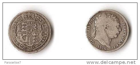 GRANDE - BRETAGNE  6  PENCE  1816  ARGENT RARE ! - H. 6 Pence