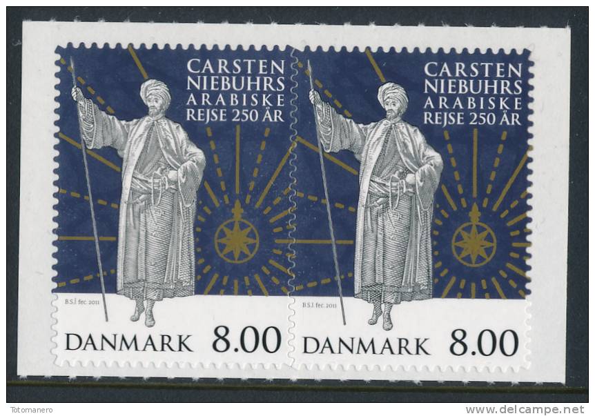 DENMARK/Dänemark 2011, Carsten Niebuhr´s Exp, Perf. 13½ Ex Booklets (serpentine Roulette)** - Ungebraucht