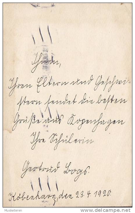 Denmark Postal Stationery Ganzsache Entier Brevkort (55-H) KØBENHAVN 1920 To POTSDAM Germany (2 Scans) - Postwaardestukken