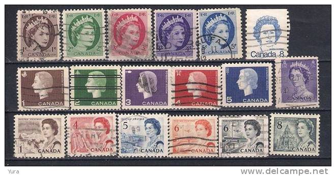 Lot 8 Queen Elizabeth II  Canada, Australia,New Zealand   3 Scans   84  Different - Familles Royales