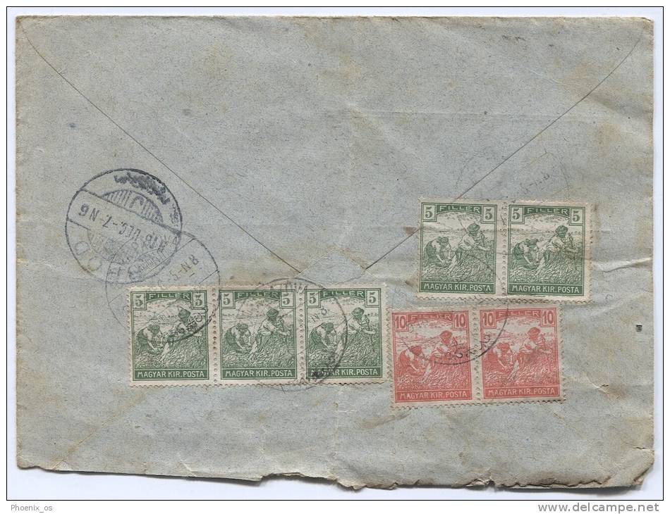 HUNGARY, Serbia, VOJKA, Stara Pazova, 1918. Registered Letter, Less Damaged - Banat-Bacska