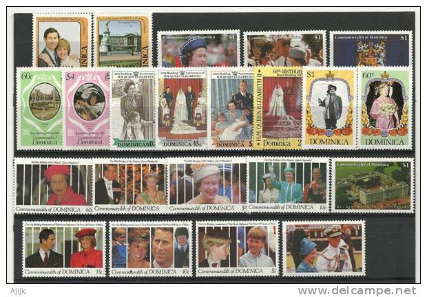 ILE De La DOMINIQUE (Caraïbes) La Famille Royale Britannique.  22 T-p Neufs **.  Cote 29.50 € - Dominica (1978-...)