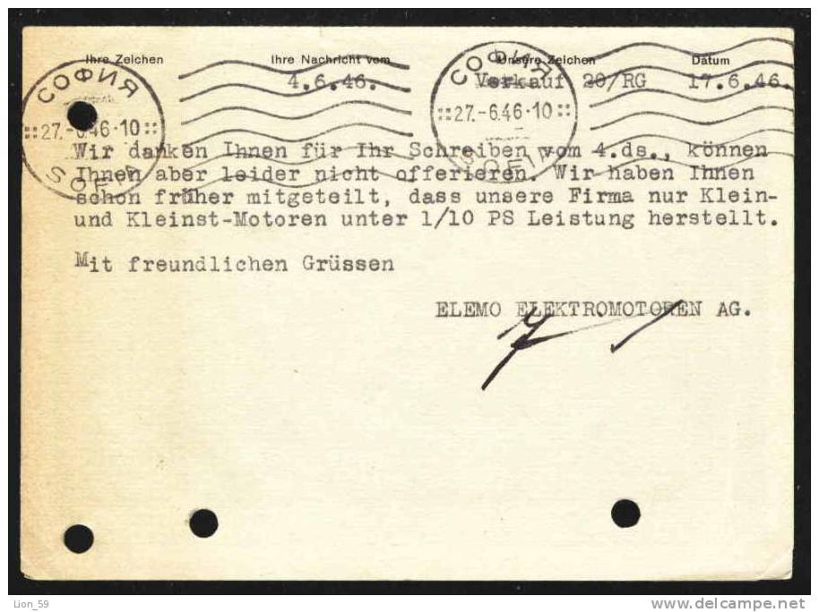 13641 Cover Lettre Brief 1946 BASEL - ELEMO ELEKTROMOTOREN - Switzerland Suisse Schweiz Zwitserland - Affranchissements Mécaniques