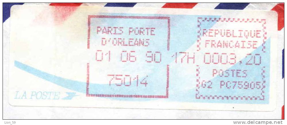 13627 /  Cover Lettre Brief  1990 PARIS PORTE D'ORLEANS - France Frankreich Francia - 1988 Type « Comète »
