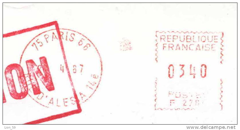 13624 /  Cover Lettre Brief DISTRIBUTEURS 1987 PARIS - SPORT JUDO - France Frankreich Francia - 1969 Montgeron – Papel Blanco – Frama/Satas