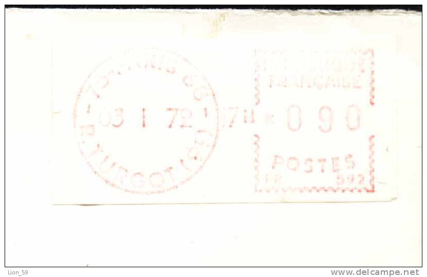 13644 /  Cover Lettre Brief DISTRIBUTEURS 1972 - 75 PARIS 68 - France Frankreich Francia - 1969 Montgeron – Papel Blanco – Frama/Satas