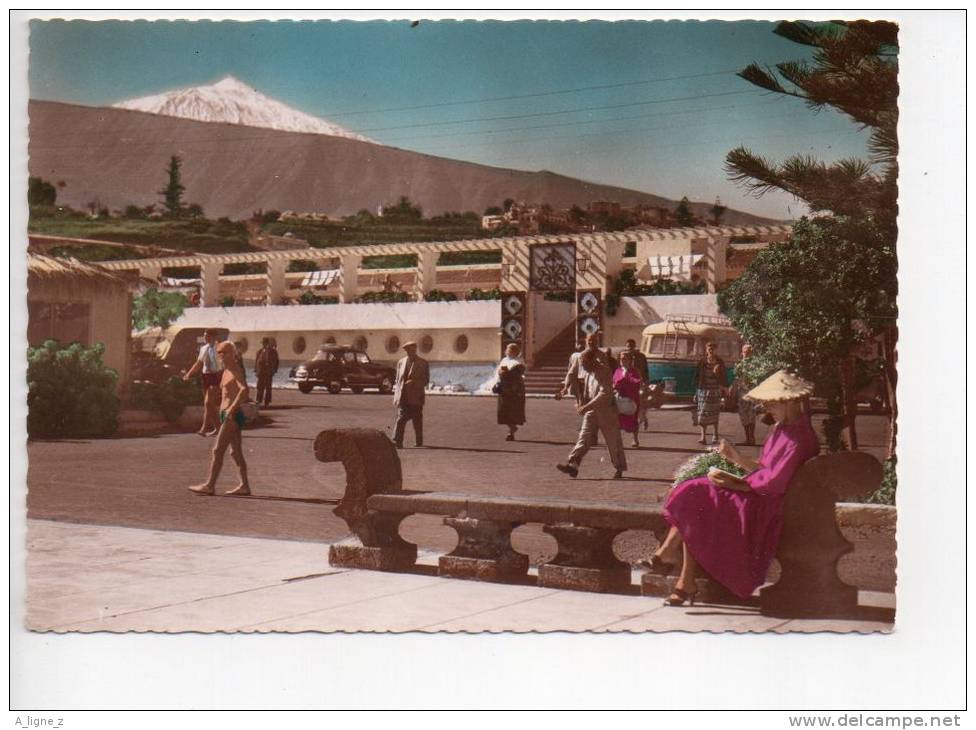 Ref 92 : ESPAGNE ISLA S CANARIAS Puerto De  La Cruz Piscine Et  Teide - Autres & Non Classés