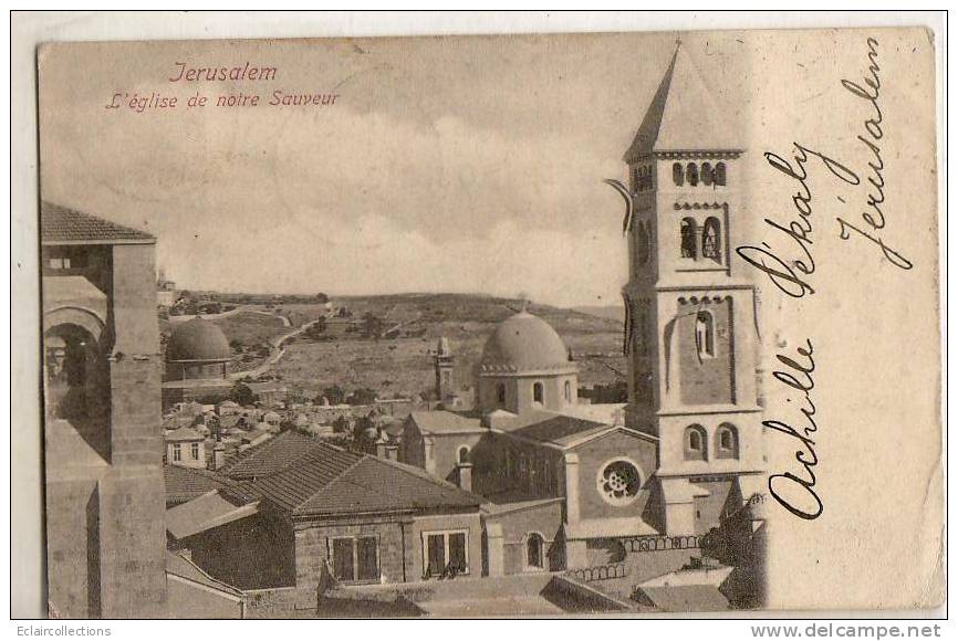 Israel  Jérusalem  Eglise    Curiosité Postale  Voir Le Dos - Israel