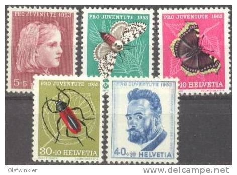 1953 Pro Juventute Zum 148-52 / Mi 588-92 / Sc B227-31 / YT 539-43 Postfrisch/neuf/MNH - Nuevos