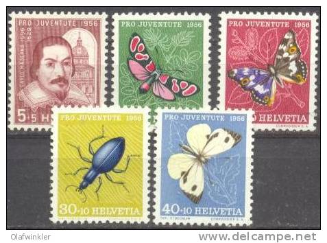 1956 Pro Juventute Zum 163-7 / Mi 632-6 / Sc B257-61 / YT 581-5 Postfrisch/neuf/MNH - Neufs