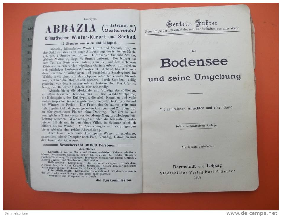 Geuters Führer "Bodensee Und Umgebung" Von 1908 - Altri & Non Classificati