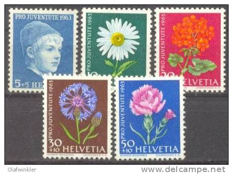 1963 Pro Juventute Zum 200-4L / Mi 786-90y / Sc B329-33 / YT 721-5 Postfrisch/neuf/MNH - Neufs