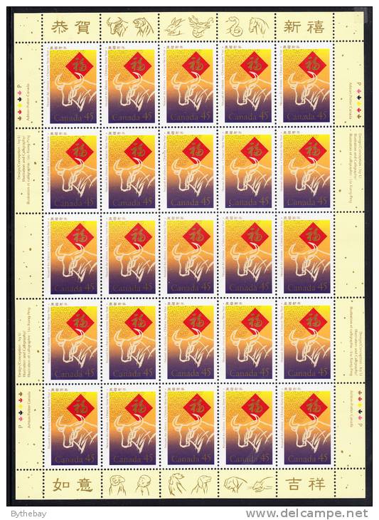 Canada MNH Scott #1630 Sheet Of 25 45c Year Of The Ox - Fogli Completi