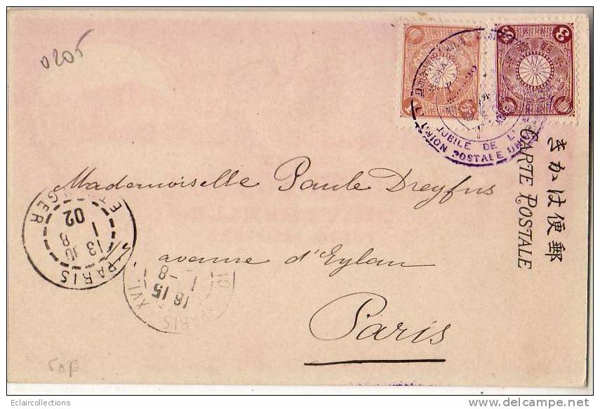 Japon  Tokyo   Union Postale Universelle 1877/1902 - Tokio