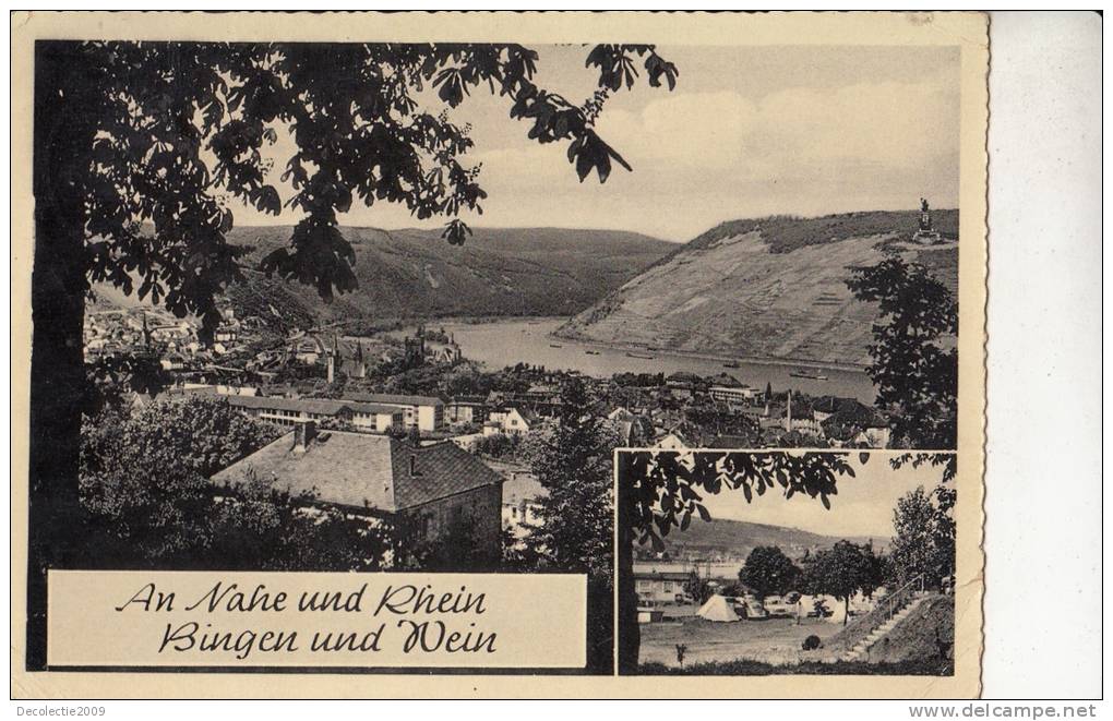 BR18093 Camping Und Raststatte Mit Blick Auf Den Niederwald    2 Scans - Niederwald